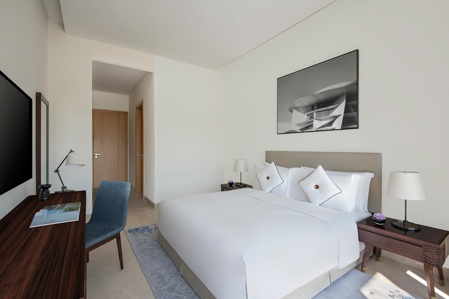 บันยันทรี โดฮา แอท ลา ซิกาล มูไชเรบ Hotel ห้อง รูปภาพ A bedroom at the hotel