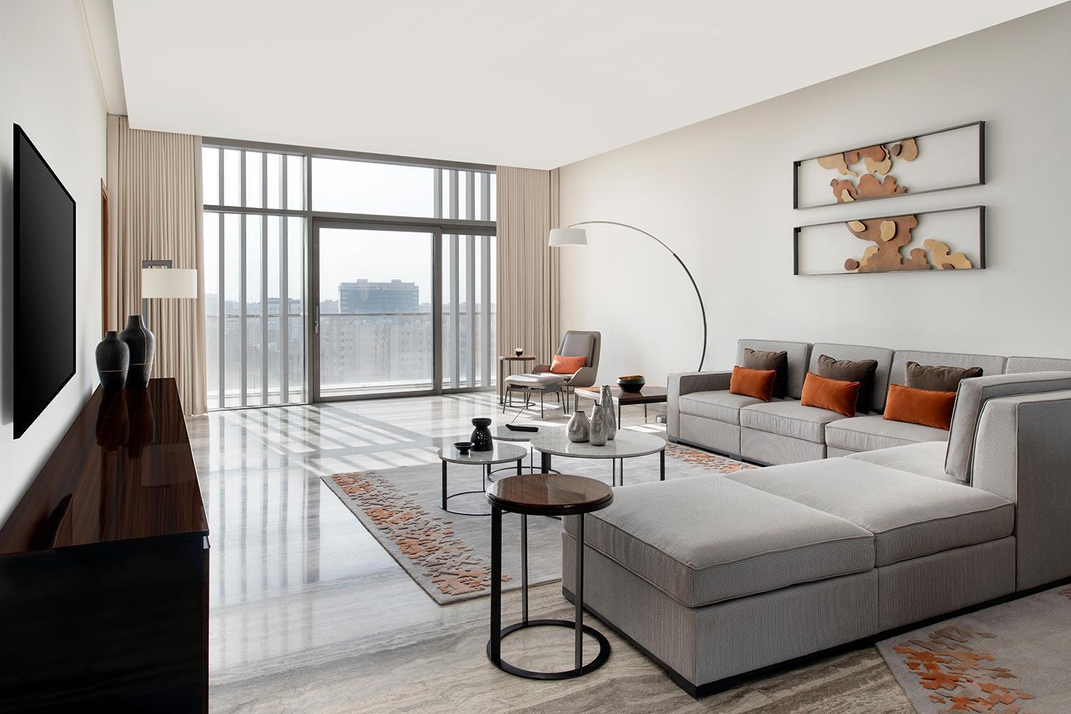 บันยันทรี โดฮา แอท ลา ซิกาล มูไชเรบ Hotel ห้อง รูปภาพ A living room
